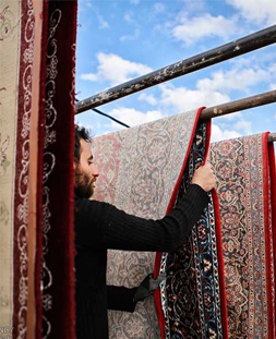 خشک کردن قالی در قالیشویی بهشتی قم 