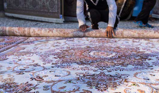 روش اصولی لول کردن قالی در قالیشویی بهشتی قم 